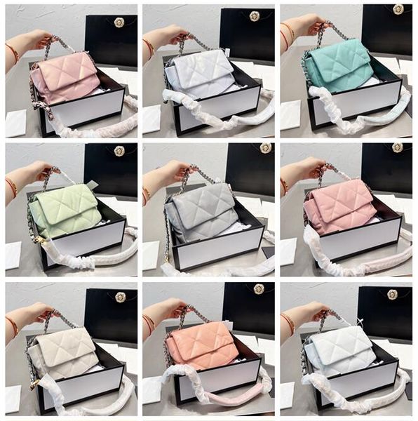 

tz women's bags 19 series handbags classic large diamond flap bag soft sheepskin chain stitching antique gold /antique silver/ bright s