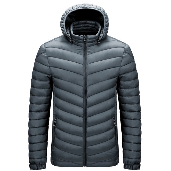 

leisure outdoor mens down jacket large size fashion pork ribs coat lightweight clothes men loose autumn and winter cotton clothes, Black