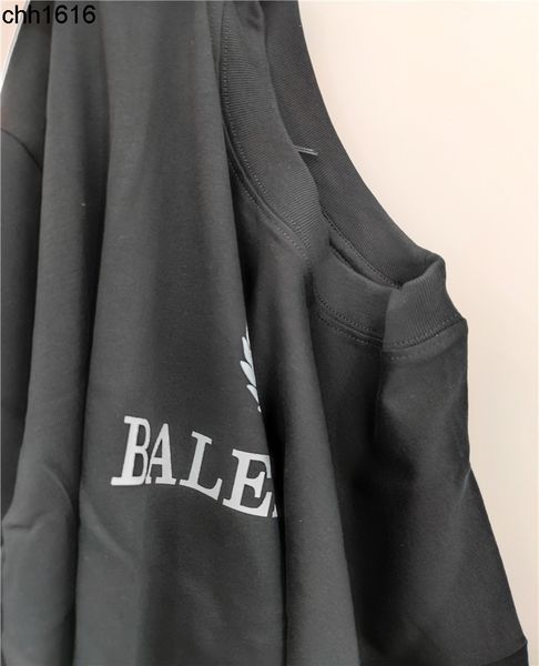 

t-shirts balencaigass summer couple short sleeve new wheat print men and women same t-shirt tee paris cola, White;black