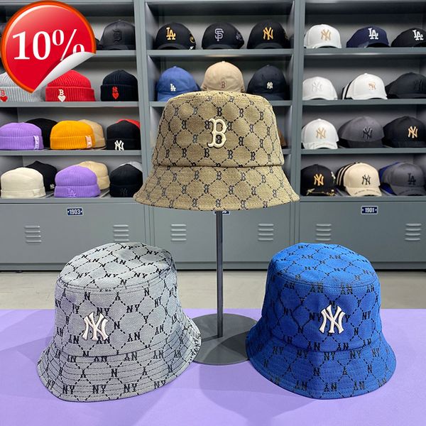 

brand design peaked cap korea mlb new old flower full-scale fisherman's hat trend fashion versatile men's and women's same su, Blue;gray