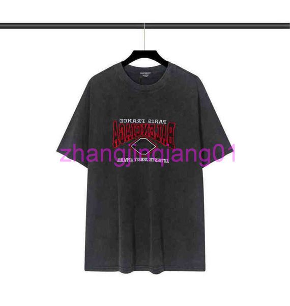 

designer balanciagas t shirt vintage oversized sweat luxe fashion summer graffiti print short men and women lovers cotton large loose new pa, White;black