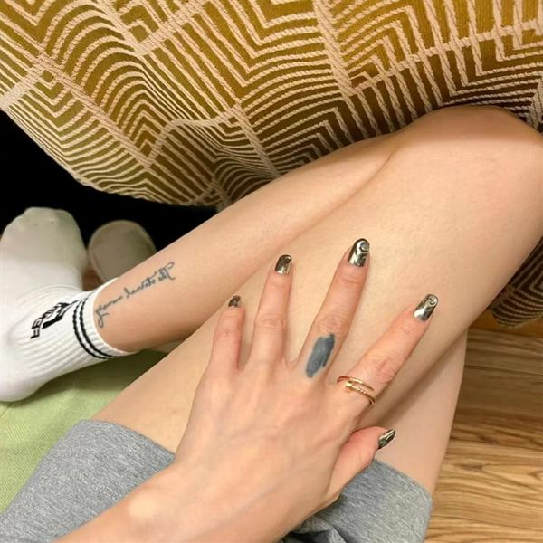 

2022 love rings women's 925 sterling silver nail ring european and american fashion street hip-hop casual couple classic gold and 235g