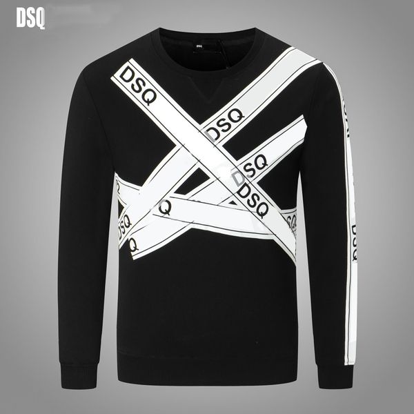 

men's hoodies sweatshirts dsq goyar hoody hoodies italy fashion sweatshirts autumn print d2 hoodie male 100% cotton s14, Black