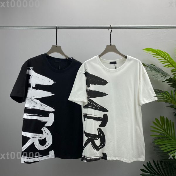 

22ss designer letter printed t shirts tee sweatshirt fashion high street short sleeves summer casual t-shirt breathable men women crew neck, Black;brown