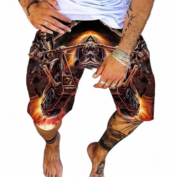 

men's shorts fashion mens beach 3d printed pattern women and men breathable cool pantsmen's b73m#, White;black