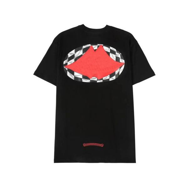 

fashion brand mens t shirts horseshoe flower tees ch summer man cross t-shirts women shirt sanskrit letter designer tshirts luxury boy hip, White;black