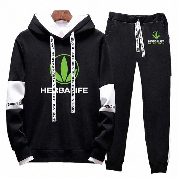 

men's tracksuits 2022spring men herbalife nutrition fashion hoodies sweatpants comfortable cotton harajuku trousers sport suit clothes, Gray