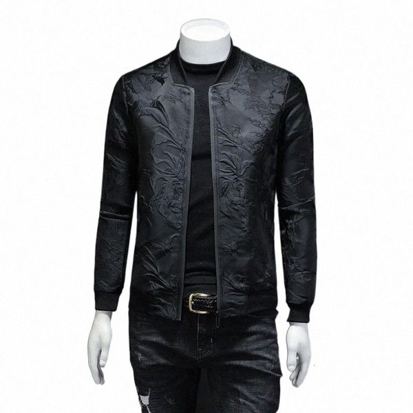

men's jackets paisely floral jacket men vintage business bomber jacquard 2022 fall windbreaker clothes coat m-4xl i3qz#, Black;brown