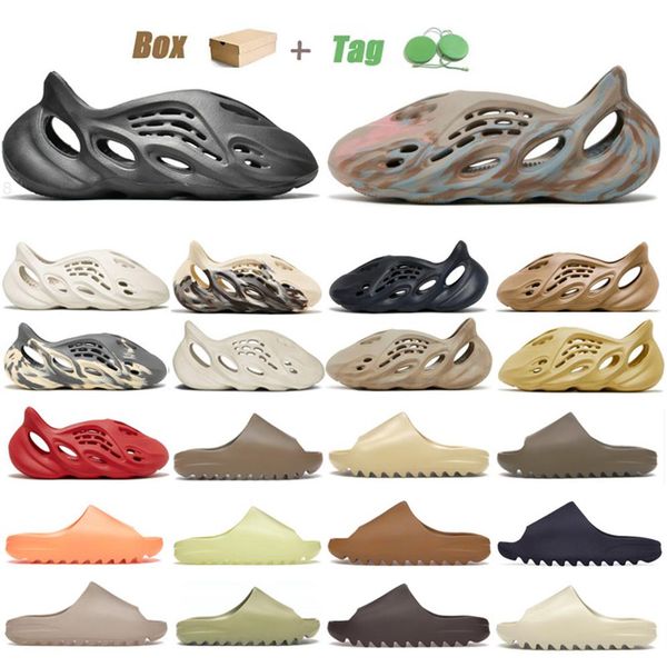 

foam runner slippers sandals stone sage vermilion moon grey mx cream clay grey onyx designer slides men women ochre bone pure earth bro278c, Black