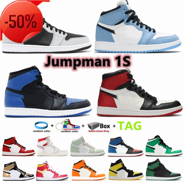 

2022 1 1s high og basketball shoes 1s midnight navy new love obsidian white black bred university blue shadow men women