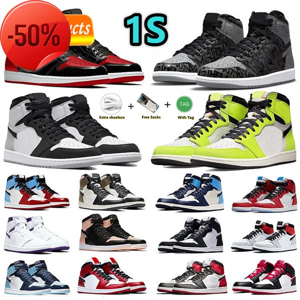 

boots 1 rebellionaire 1s mens basketball shoes visionaire bred patent grey fog fragment university blue hype royal dark mocha shadow men wom, Black