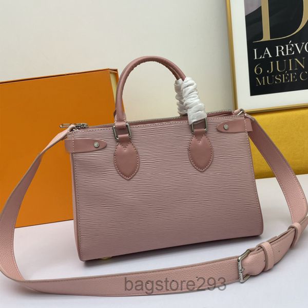 

fashion women small handbag tote bag shoulder bags grain leather handle water ripple highcapacity 2022