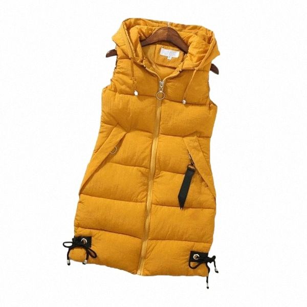 

women's vests waistcoat solid color autumn winter women vest korean style drawstring g8ps#, Black;white