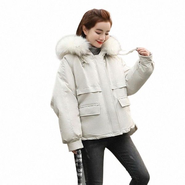 

women's trench coats 2021 winter autumn jackets women fur collar parkas elegant hooded thick cotton short loose windproof outwears wwm1, Tan;black