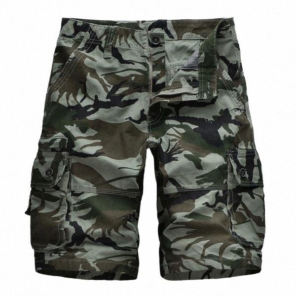 

men's shorts 100% cotton camouflage military cargo men tactical army short pants for mens summer casual combat plus big size shortsmen&, White;black