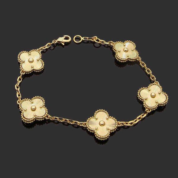 Designer Link Chain Armband Cleef Clover Dammode 18k guld Armband Smycken U6 16xw9 133333