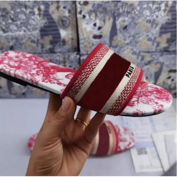 

luxury designer sandals women summer 2022 brands slippers tory flat beach fashion wild women's shoes cdddccfd266l, Black