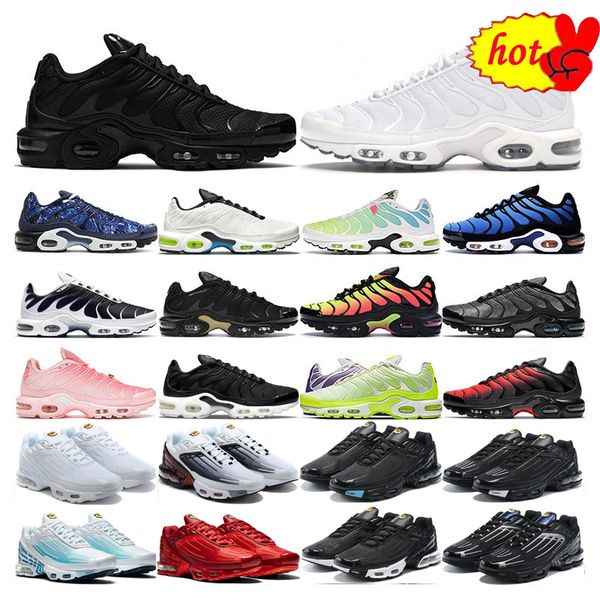 

boots running shoes sneakers trainers triple white black laser blue volt glow outdoor sports tn plus 3 tn mens women oreo womens breathable