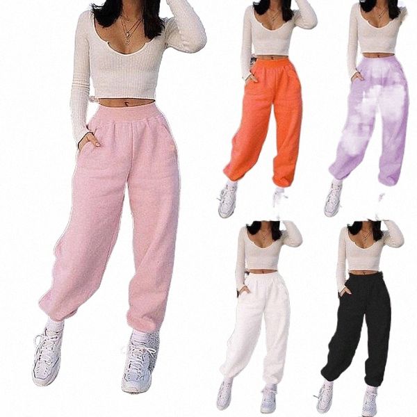 

women's pants & capris autumn women add velvet thicken high waist pocket fleece sweatpants female streetwear harem trousers wdc9459 e2r, Black;white