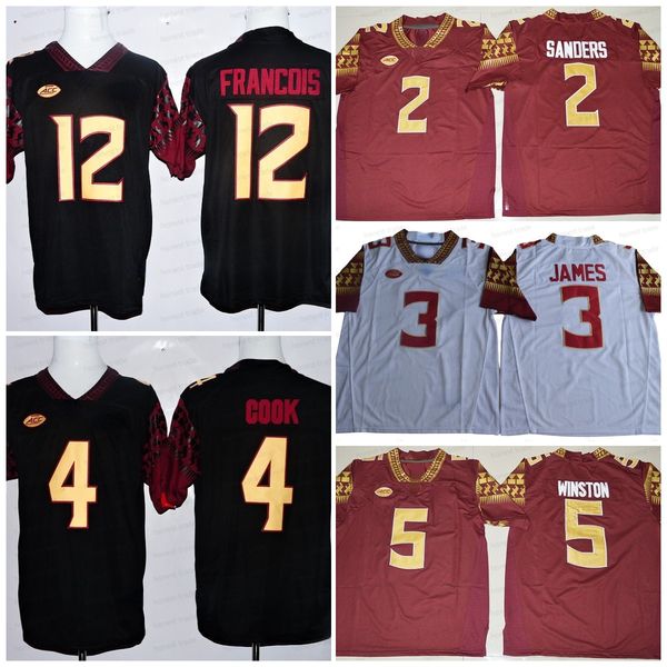 

ncaa football 12 deondre francois jersey red 3 derwin 5 winston 2 deion sanders college white men football jerseys, Black;red