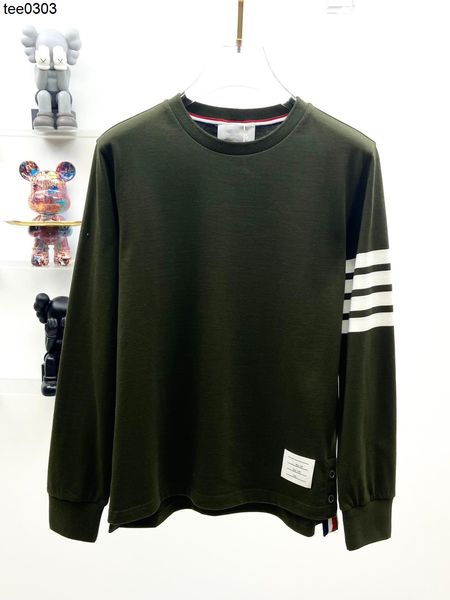 

men's hoodies sweatshirts four bars tb guards men's ins fashion brand tom autumn winter new yarn dyed four bars women couple crew, Black