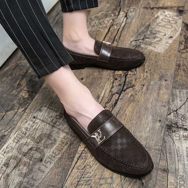 

Simple Fashion Loafers Men Shoes Solid Color PU Daily Youth Casual Pointed Toe Small Leather Shoes AD164, Clear