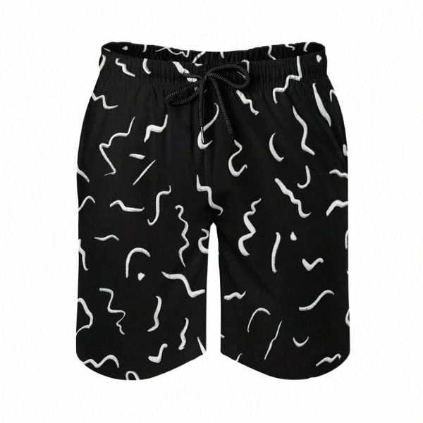 

men's shorts summer casual beach pants seagull quick-drying seaside resort spring wear straight pantsmen's 09nc#, White;black