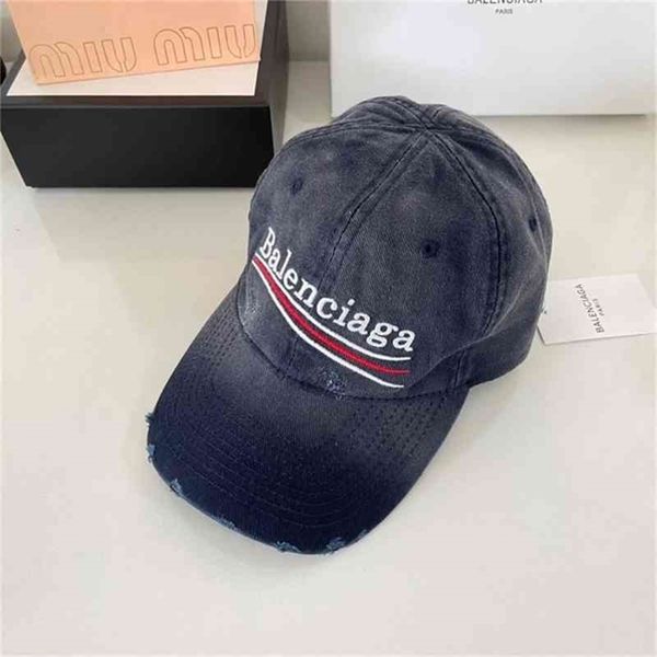 

ball paris caps balenciga luxury cap baseball balencaigass single original home embroidery wash denim cotton cap old sun protection sunshade, Blue;gray