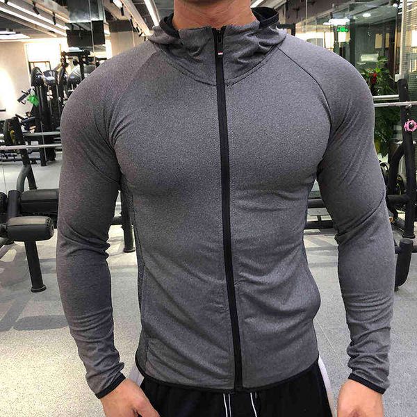 

men's hoodies sweatshirts bodybuilding gym training sweat-shirts for men jacket hoodies long sleeve men's vest hooded sport shirt, Black