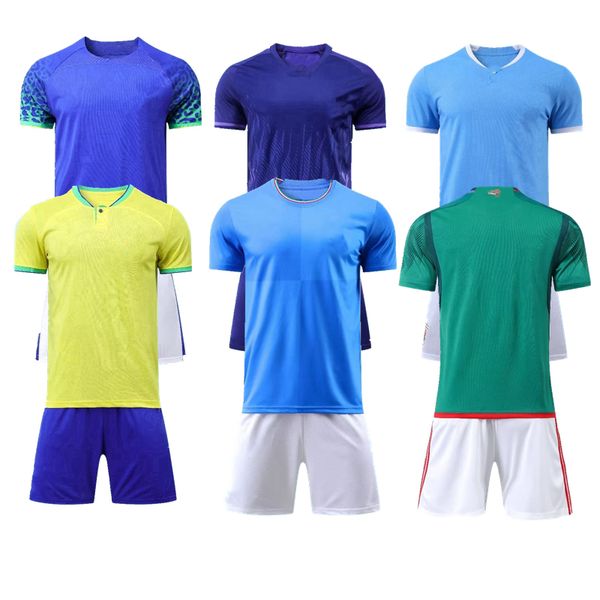 

football team shirt soccer jerseysme's and kids kits camisetas futbol camisa de time futebol in stock, Black