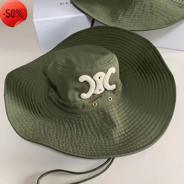 

designer brand new men's and women's hats triumphal arch fisherman's brim summer outdoor, Blue;gray