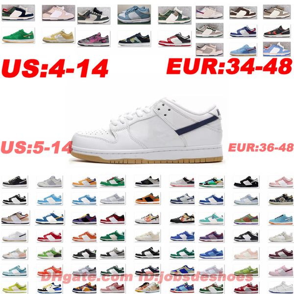 

orange label shoes fashion men women casual shoes comfortable wear resisting lace up leather dunks sneakers outdoor unis, Black;white
