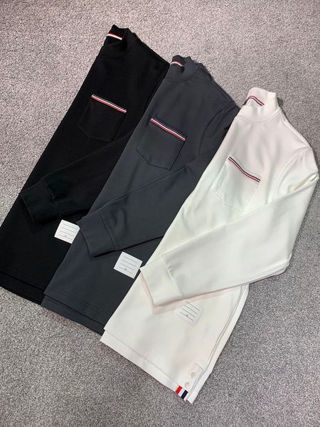 

new men's underlay t shirt designer style casual simple long sleeve top, White;black