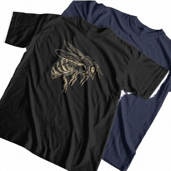 

men's t-shirts 100% cotton bees print t shirt loose men tshirt big size t-shirt tee bees04men's q0xw#, White;black