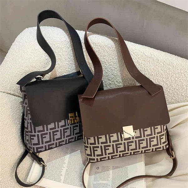 

59% off shoulder bags on sell autumn and winter niche women's contrast color single diagonal span net red with foreign style underarm