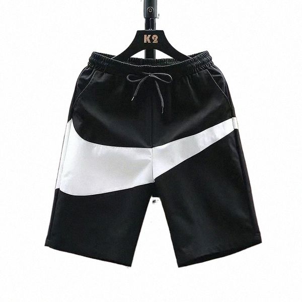 

men's shorts short pants men 1 piece casual knee-length oversize wide loose hip hop trousers fitness beach sports running large size jo, White;black