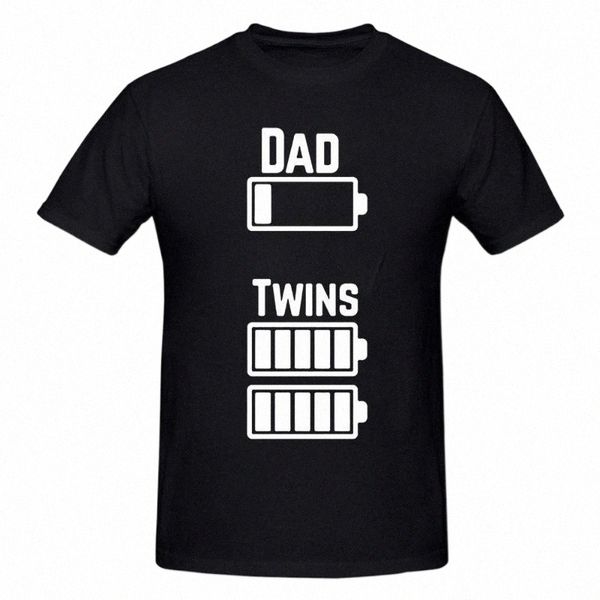 

men's t-shirts tired twin dad low battery charge cotton short sleeve funny t shirt graphic harajuku hip hop t-shirt streetwearmen', White;black