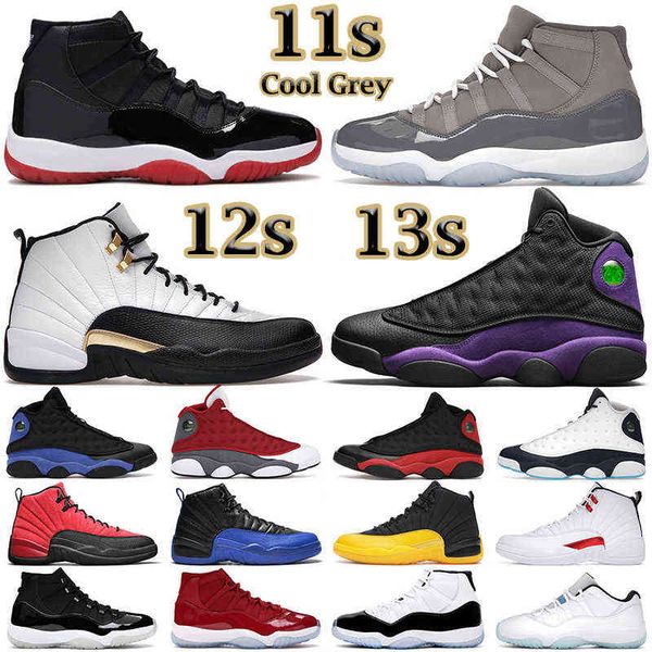 

basketball shoes sports sneakers cool grey legend blue low concord 12s royalty taxi utility university gold court purple men women 11s, Black
