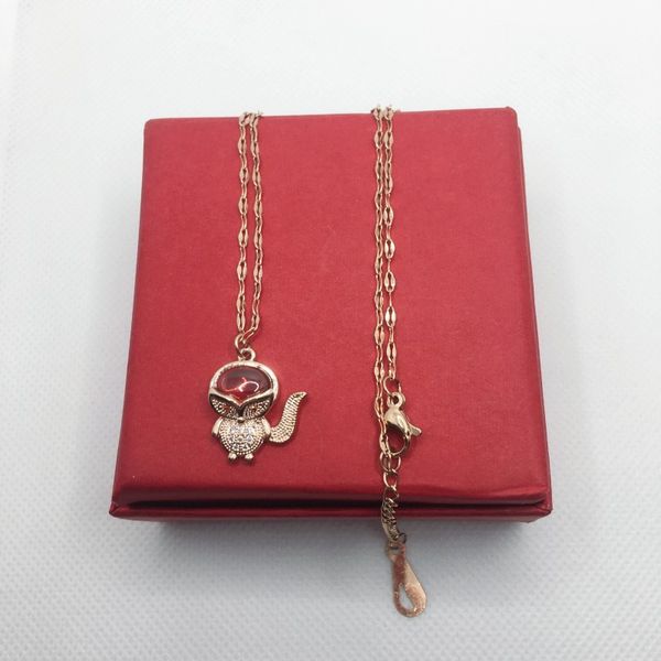 

luxury designer ladies necklace classic red small animal pendant girl valentine's day gift 316l jewelry, Silver
