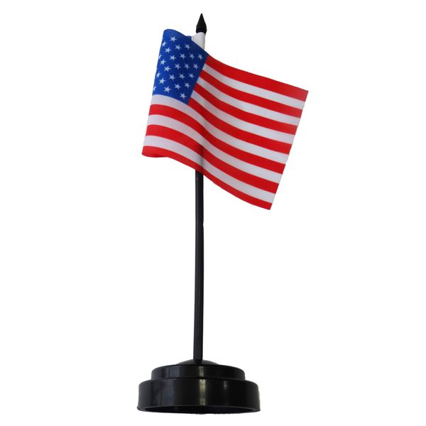 

american desk flag 14x21cm small mini usa office table flags with stand base for home office decoration