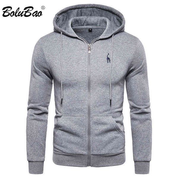 

men's hoodies sweatshirts bolubao new spring cotton hoodied mens sweatshirts solid hoody fleece thick hoodies men sportswear zipper swe, Black