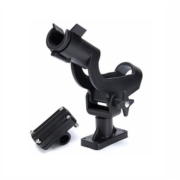 

hiumi adjustable rotatable plastic fishing rod fence mount holder bracket boat canoeing rowing mount kit kayak side tackle262g