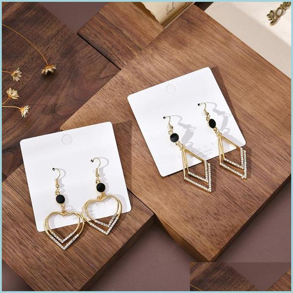 

dangle chandelier trendy diamond peach heart dangle earrings temperament love ear hook fashion geometric earring women dhseller2010 dhjoq, Silver