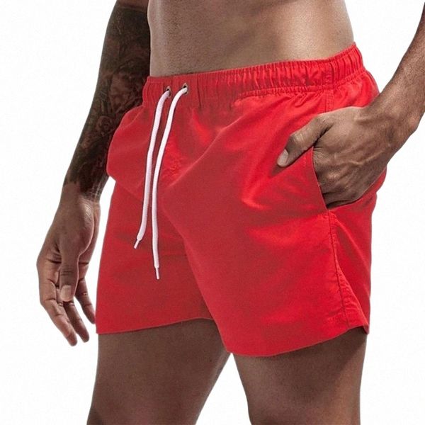 

men's shorts quick dry red board mens running surfing swimming with pocket drawstring swimwear swim trunks in stockmen's j9te#, White;black