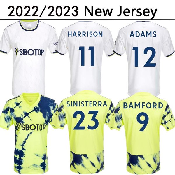 

22 23 bamford away soccer jerseys raphinha harrison yellow shirt 2022 2023 leeds unitedes james meslier player fans uniforms men football sh, Black;yellow