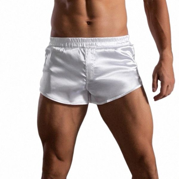 

men's shorts summer mens solid color pants elastic band loose quick dry casual sports running straight beach home outdoormen's men, White;black