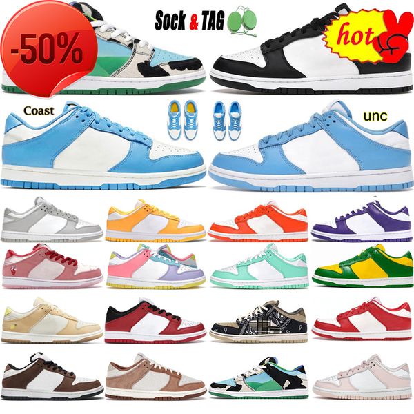 

chunky low casual running shoes men women black white unc university blue red coast kentucky syracuse varsity green chicago