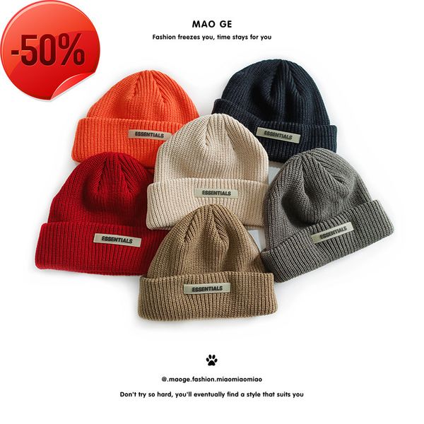 

designer brand new men's and women's hats fashion knit letter dome casual simple monochrome wool, Blue;gray