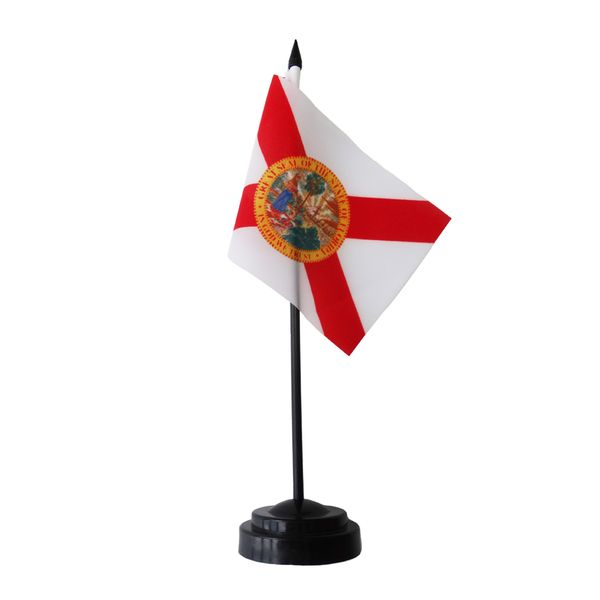 

florida desk flag 14x21cm small mini floride office table flags with stand base for home office decoration