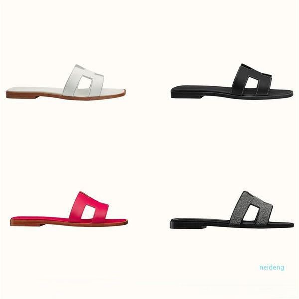 

luxury designer sliders womens sandals women slide designers shoes genuine leather flip flops ladies slipper with box dust bag 2022186m, Black